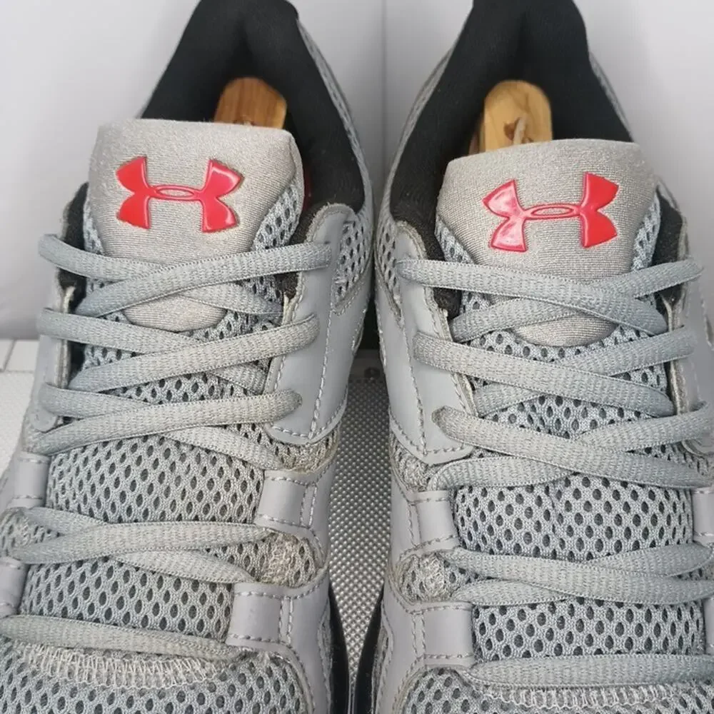 Under Armour Strive 6 Mens 11 Grey Red 1274408 Training Athletic Gym Sneakers